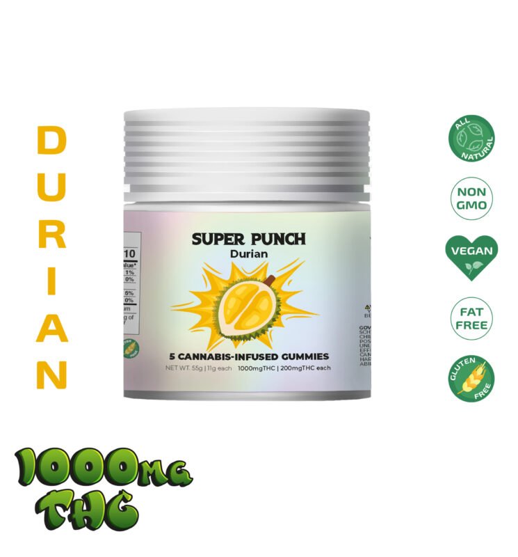 Durian – SUPERPUNCH Gummies 1000mg