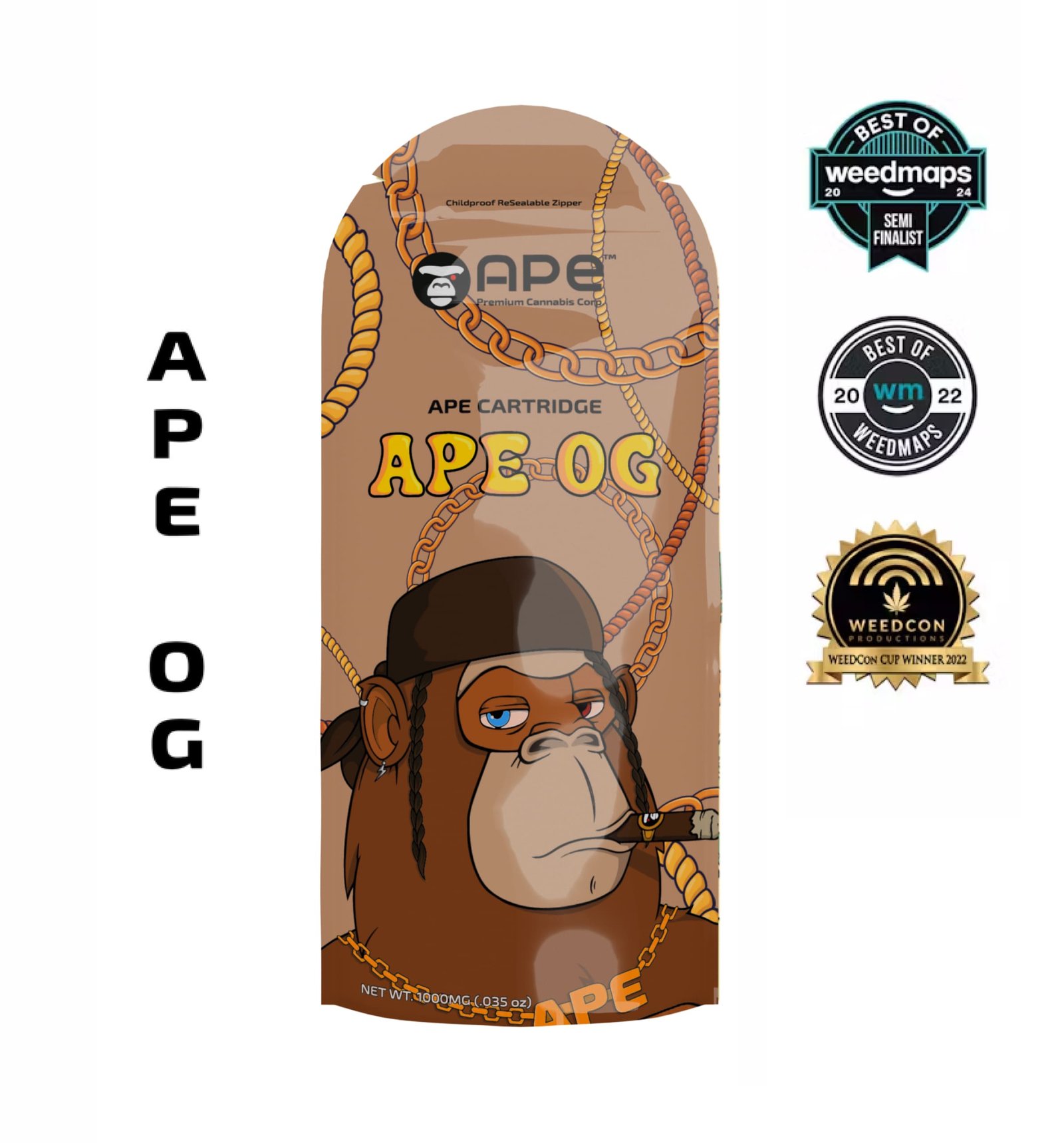 APE OG – Premium Sauce Cartridge Ape OG – 1g Live Resin Cartridge | APE