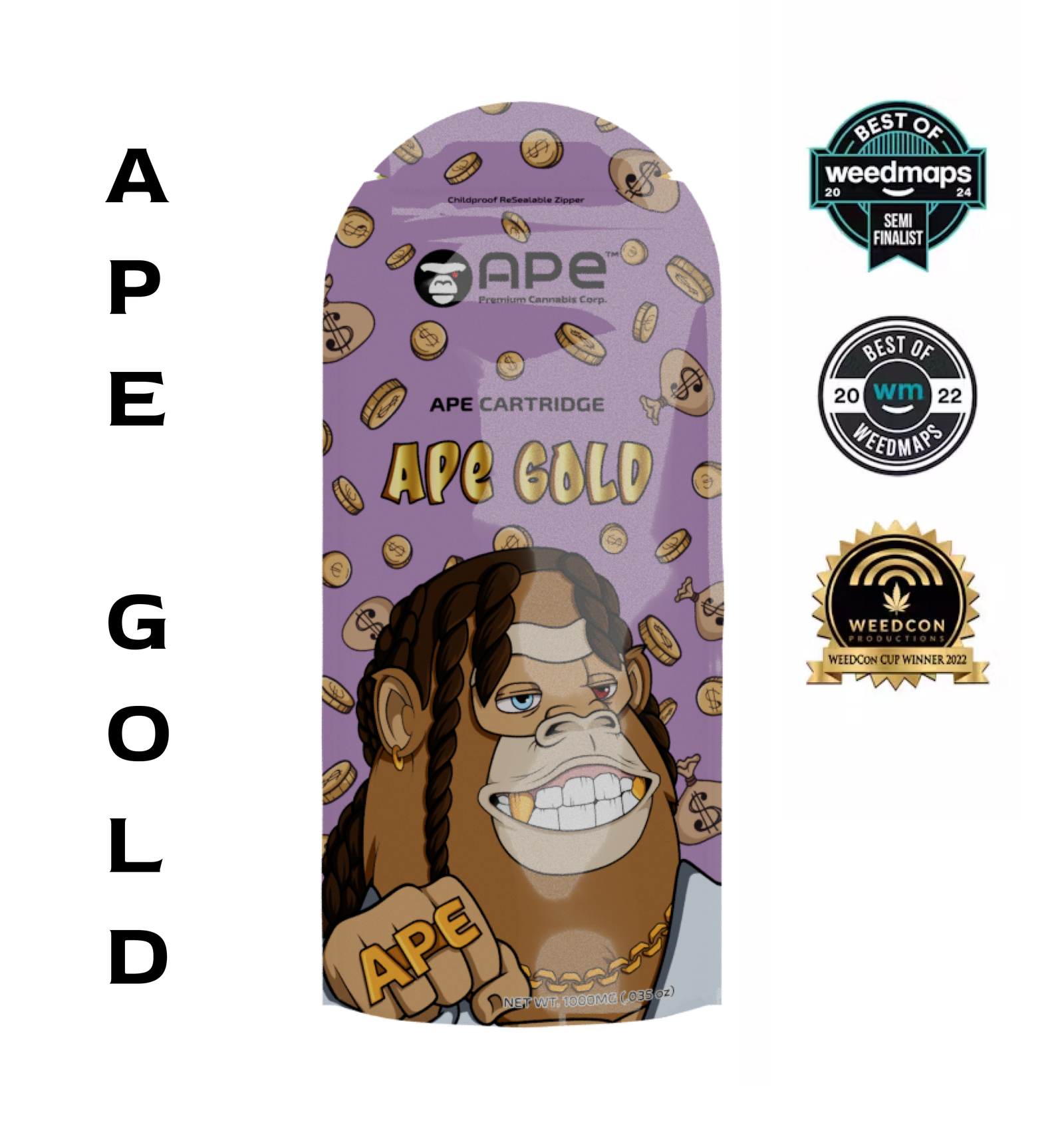 Ape Gold – 1g Live Resin Cartridge _ APE Ape Gold – 1g Live Resin Cartridge _ APE