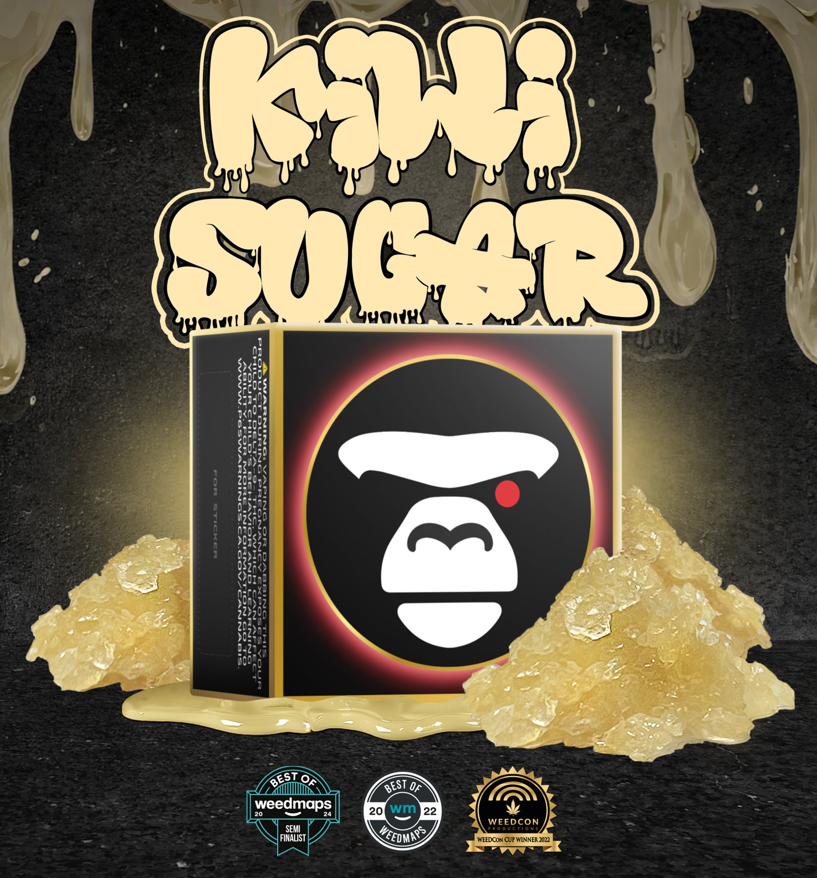 Kiwi Sugar live resin sugar diamonds (1000mg) THCa 83.88% | APE Kiwi Sugar live resin sugar diamonds (1000mg) THCa 83.88% | APE