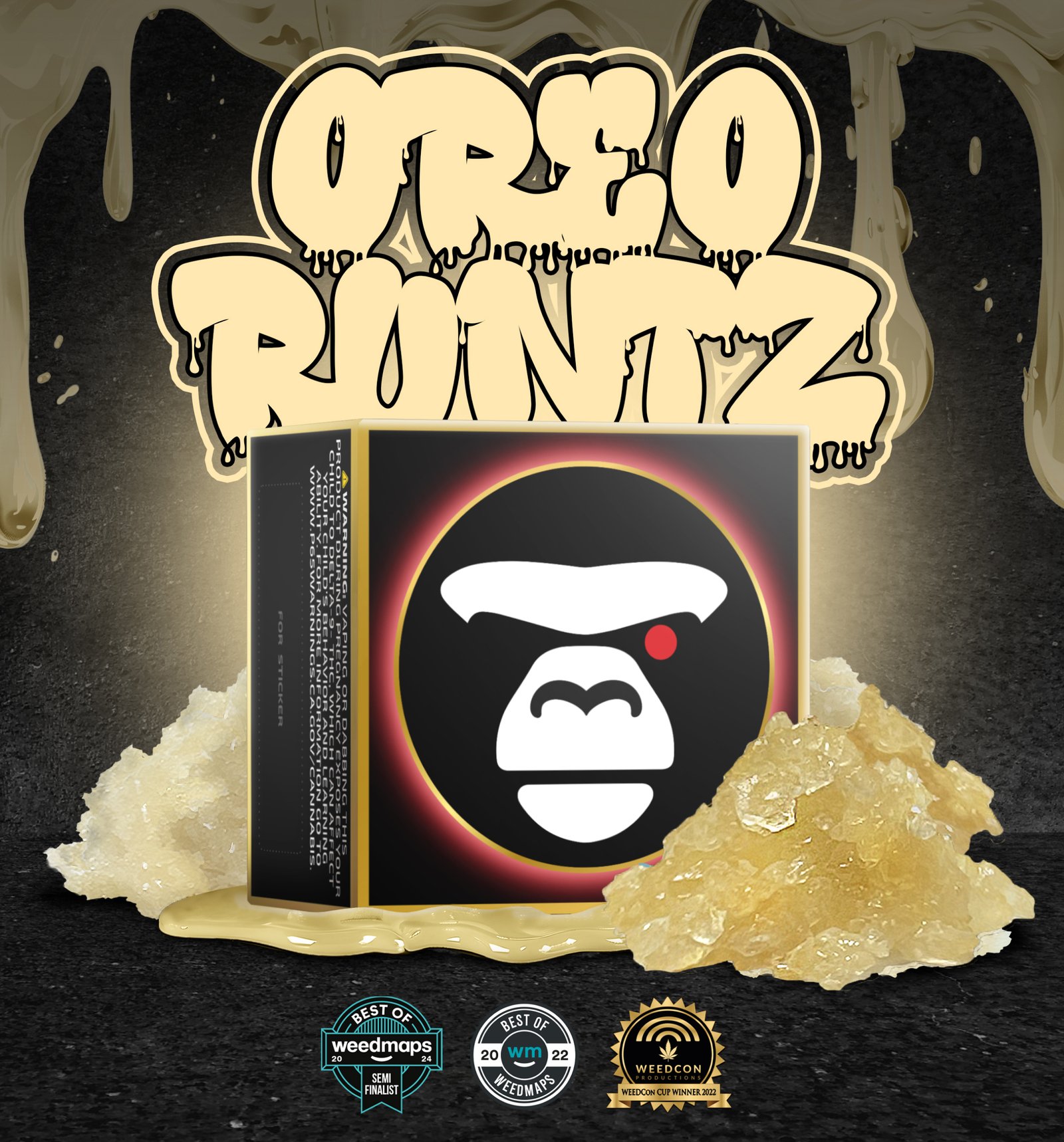 Oreo Runtz live resin sugar diamonds (1000mg) THCa 86.303% _ APE Oreo Runtz live resin sugar diamonds (1000mg) THCa 86.303% | APE