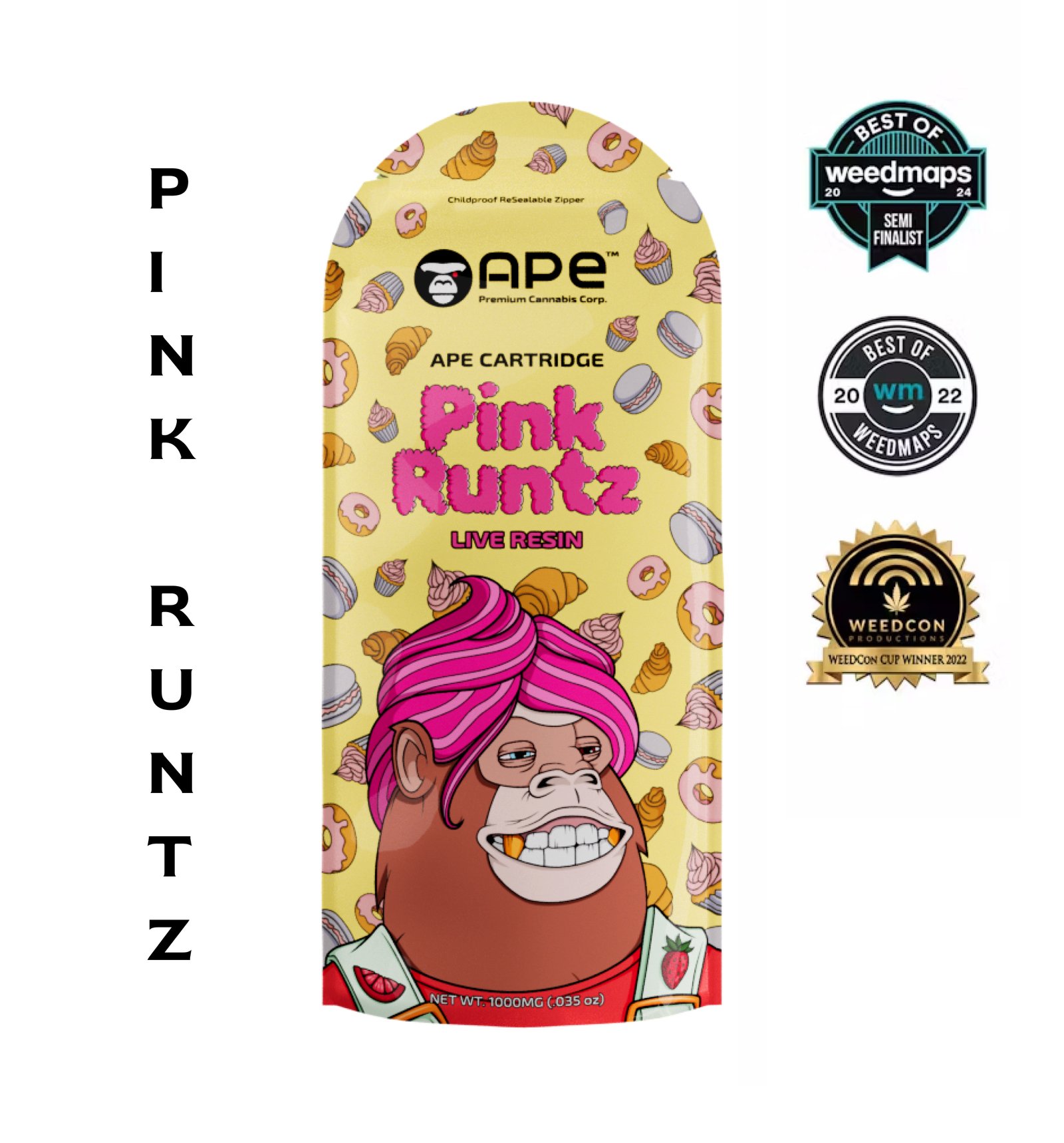 Pink Runtz – 1g Live Resin Cartridge _ APE Pink Runtz – 1g Live Resin Cartridge | APE