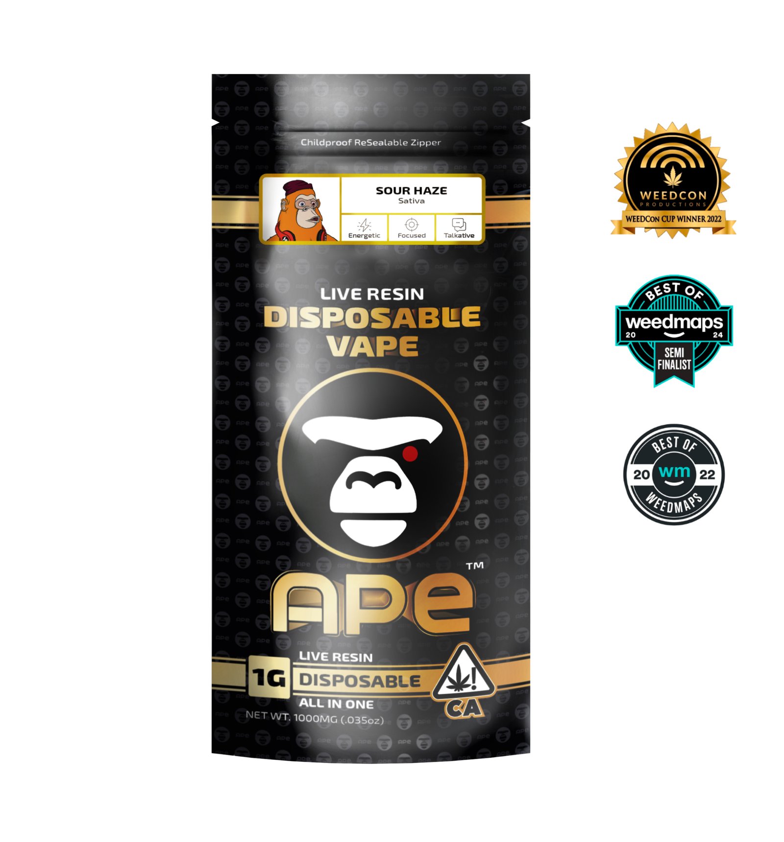 Sour Haze 1g Disposable Vape _ APE Sour Haze 1g Disposable Vape _ APE