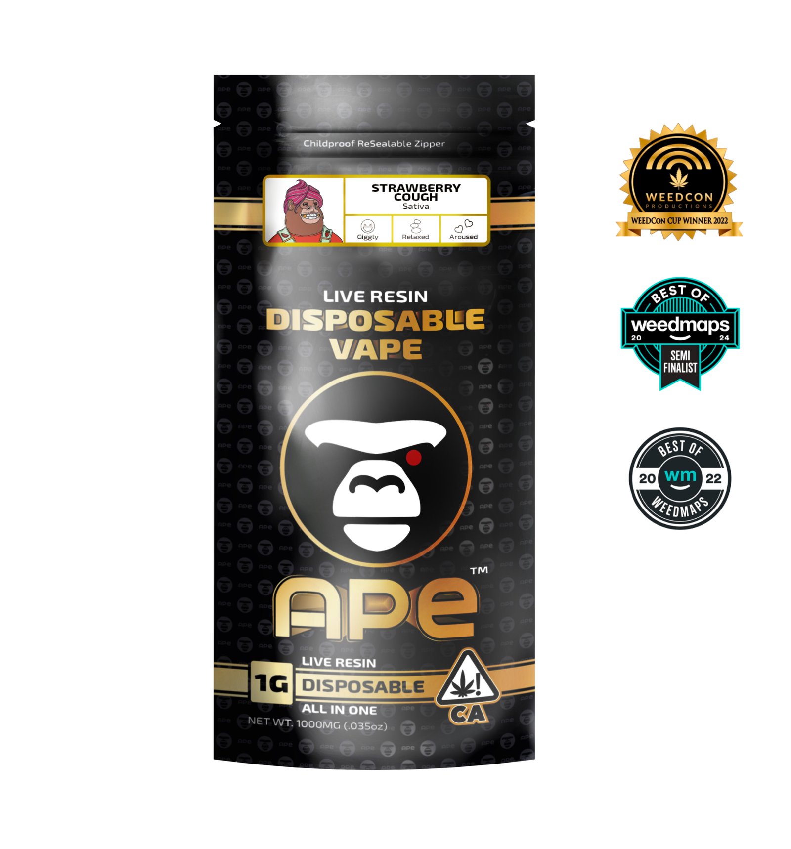 Strawberry Cough 1g Disposable Vape _ APE Strawberry Cough 1g Disposable Vape | APE