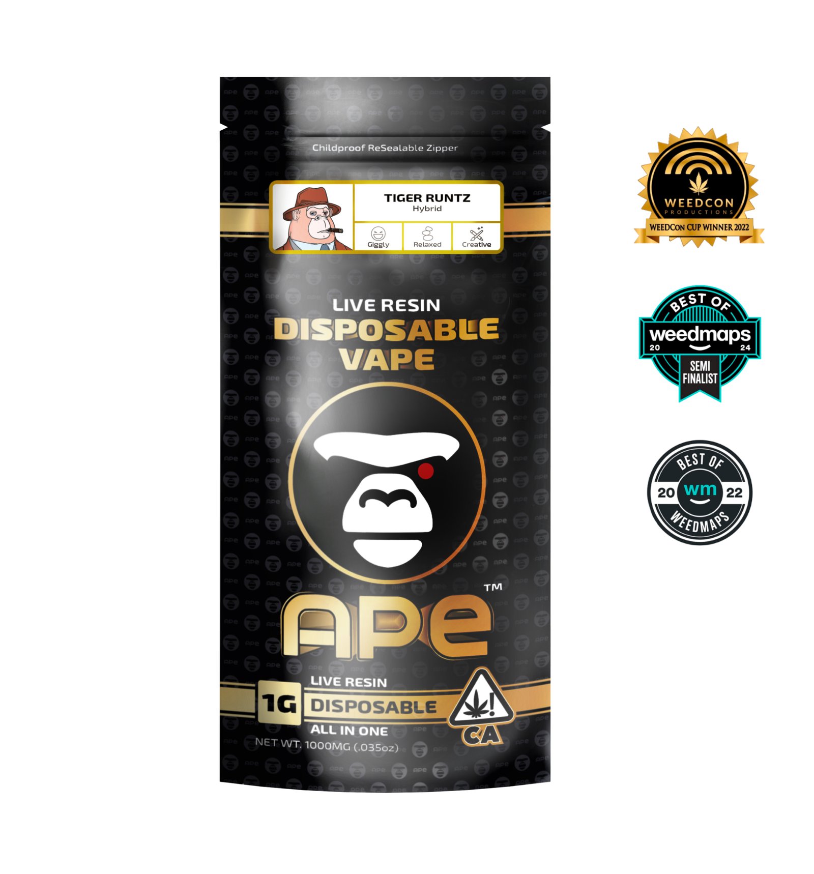Tiger Runtz 1g Disposable Vape _ APE Tiger Runtz 1g Disposable Vape | APE
