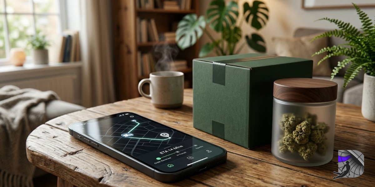 Modern mobile interfaces allow customers to securely track their legal cannabis deliveries in real-time.