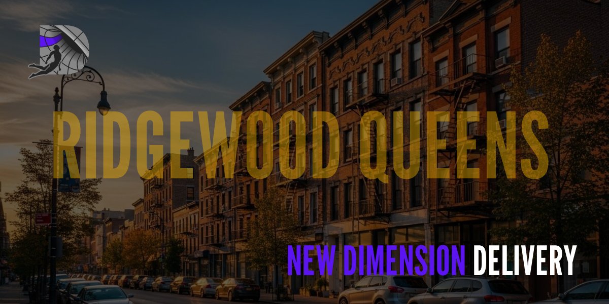 Classic residential brick buildings on a quiet street in Ridgewood Queens New York